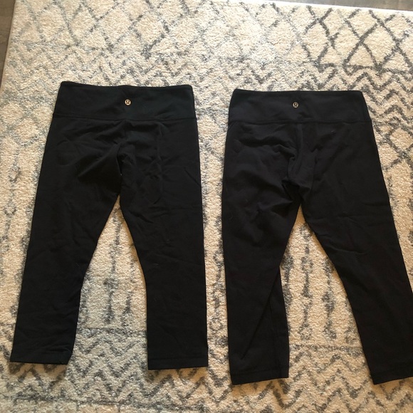 Two pairs Lululemon cropped leggings - Picture 6 of 6